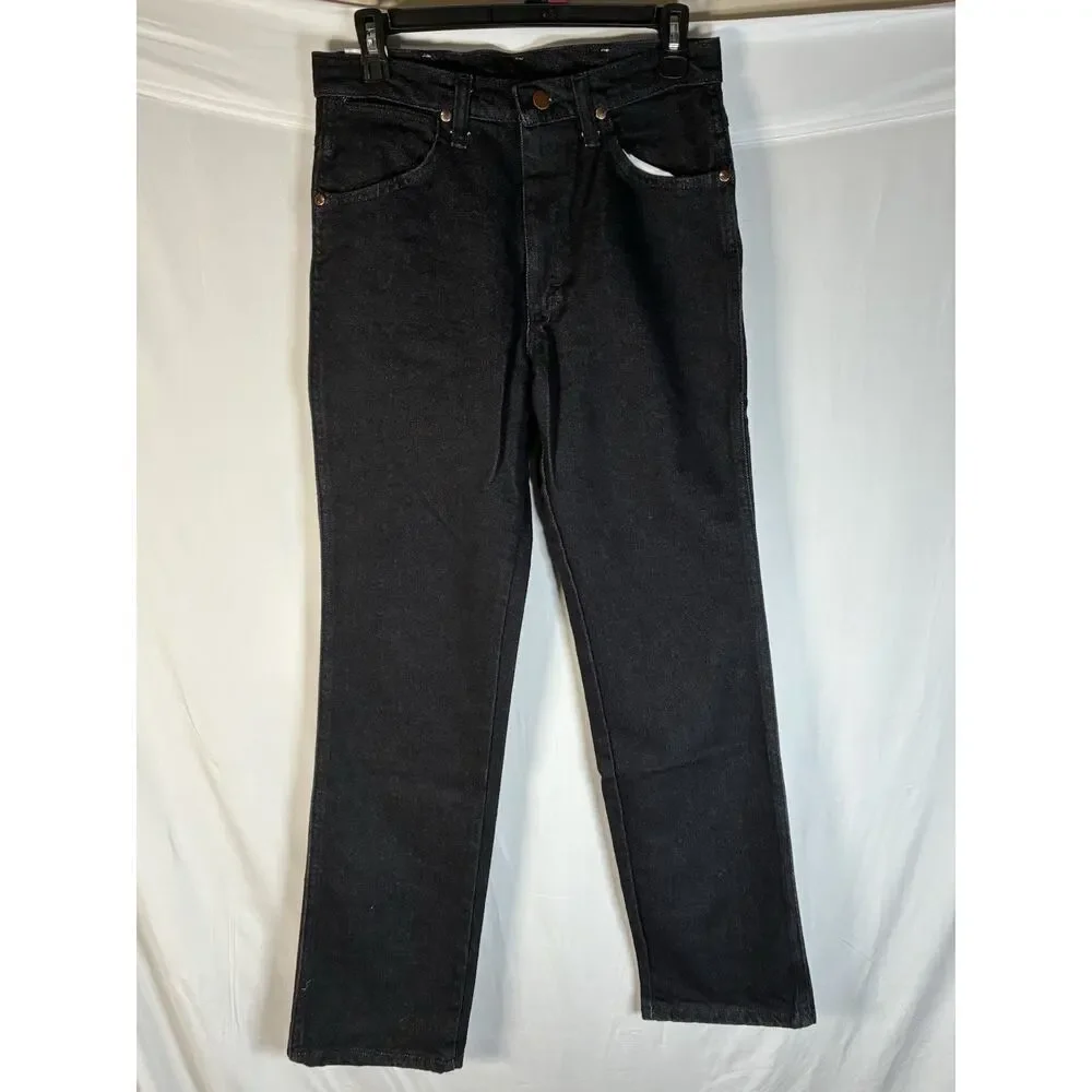 Wrangler 938BLK Mens 29x32 Cowboy Cut Slim Fit Black Denim Jeans NWT Western